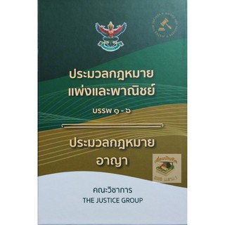 ประมวลกฎหมายแพ่งและพาณิชย์ บรรพ 1-6 ประมวลกฎหมายอาญา ขนาดกลาง A5 คณะวิชาการ The Justice Group