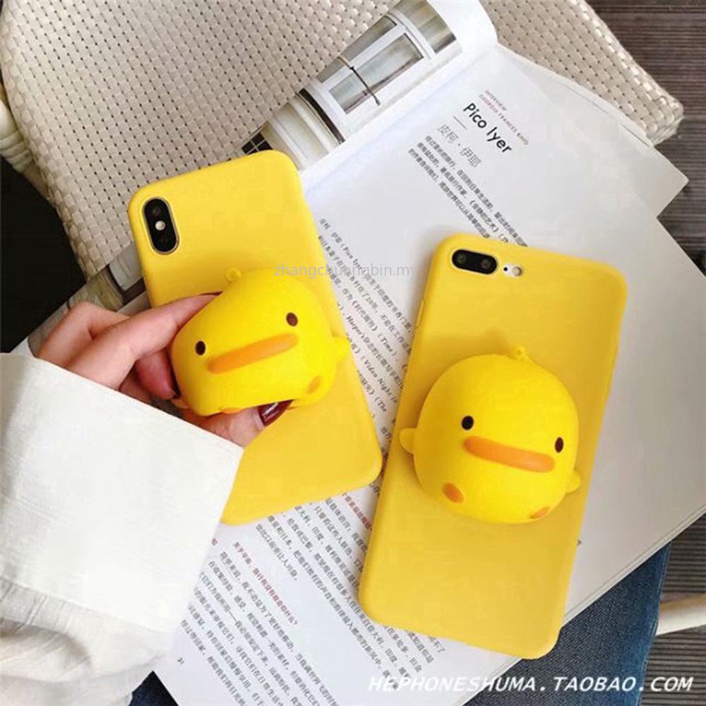 เคสซิลิโคนนิ่ม ลายเป็ดสีเหลือง สําหรับ Samsung S6 S7 Edge S8 S9 S10 Plus S10e Lite Note 4 5 8 9