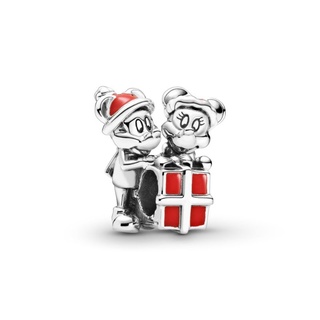 (พร้อมส่ง)*New*Pandora Disney Mickey Mouse and Minnie Mouse Present Charm