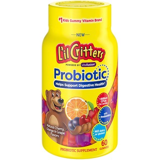 Lil Critters Kids Probiotics Gummies, 60 Countวิตามินเยลลี่หมีโปรไบโอติกสำหรับเด็ก(นำเข้าUSA)