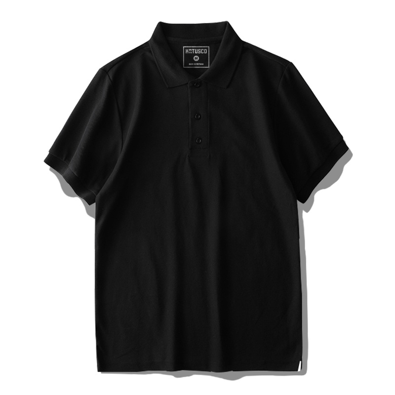 Katusco A2229 ผ้าจระเข้ 100% 4-Way Basic Turn-down Collar Polo เสื้อยืด