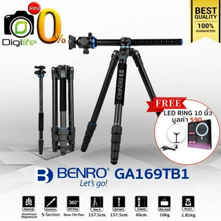 ผ่อน 0%** Benro Tripod GA169TB1 - แถมฟรี** LED Ring 10นิ้ว มูลค่า 590บาท - ขาตั้งกล้อง Monopod , กลับหัว , Top View