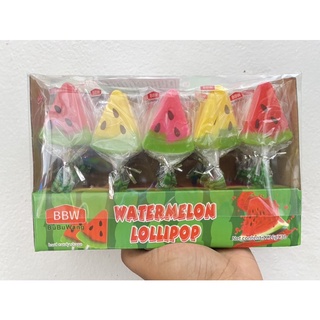 อมยิ้มแตงโม(Watermelon lollipops) 1 กล่อง บรรจุ 30 ชิ้น