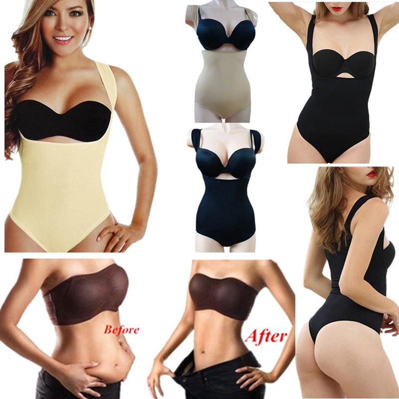 ผู้หญิง ชุดกระชับสัดส่วน บอดี้สูท Women Shaper Lingerie Bodysuit Thong Tummy Control Shapewear