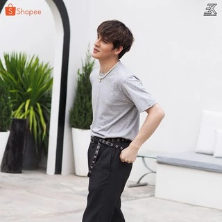 Expogarment เสื้อยืดสีเทาท็อปดรายอ่อน คอกลม คอวี ไม่มีตะเข็บข้าง ไซส์S-6XL หดเกิน3%ยินดีคืนเงิน