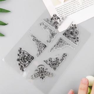 ST❀Corner Silicone Clear Seal Stamp DIY Scrapbooking Embossing  Decorative Paper Card Art Handmade