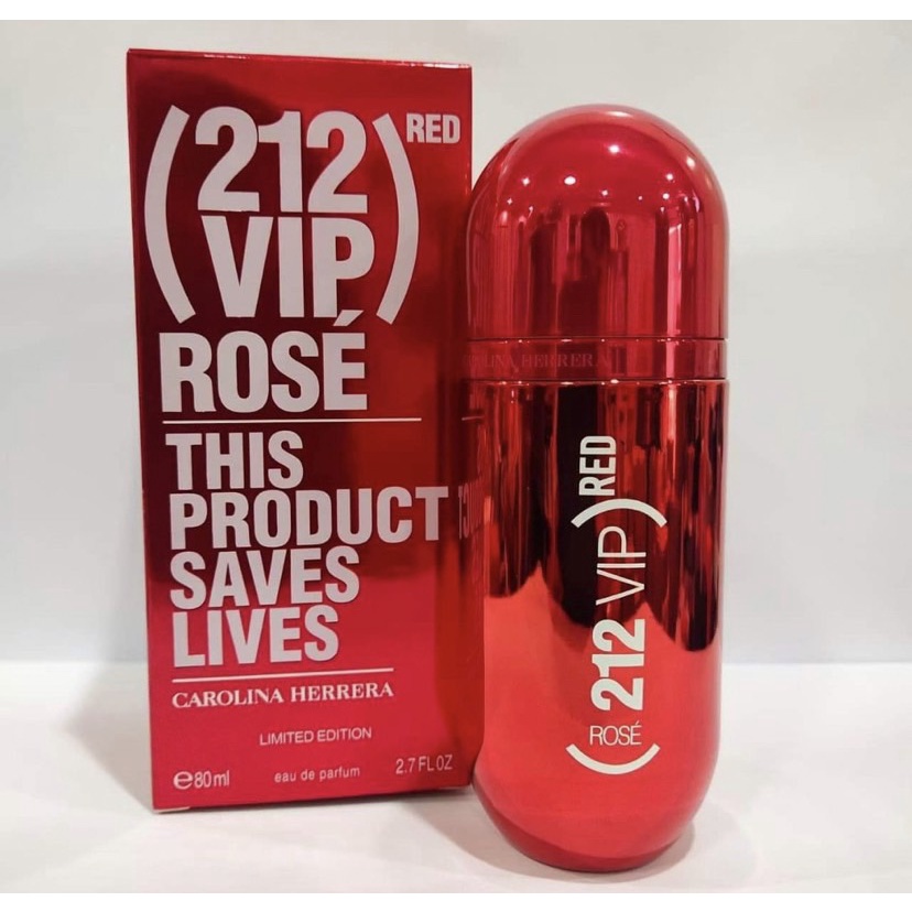 น้ำหอม Carolina Herrera 212 VIP Rose Limited Edition (Red Box) EDP 80 ml. *กล่องขาย*【ของแท้ 100 % 】ส