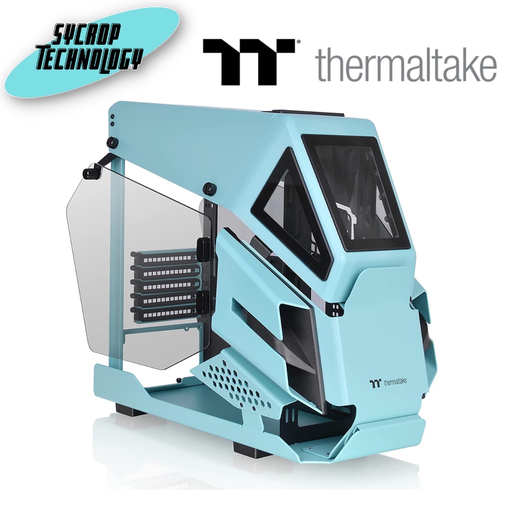 เคสคอมพิวเตอร์ mATX (NP) ThermalTake AHT200 TURQUOISE (CA-1R4-00SBWN-00) Thermaltake AH T200 Turquoi