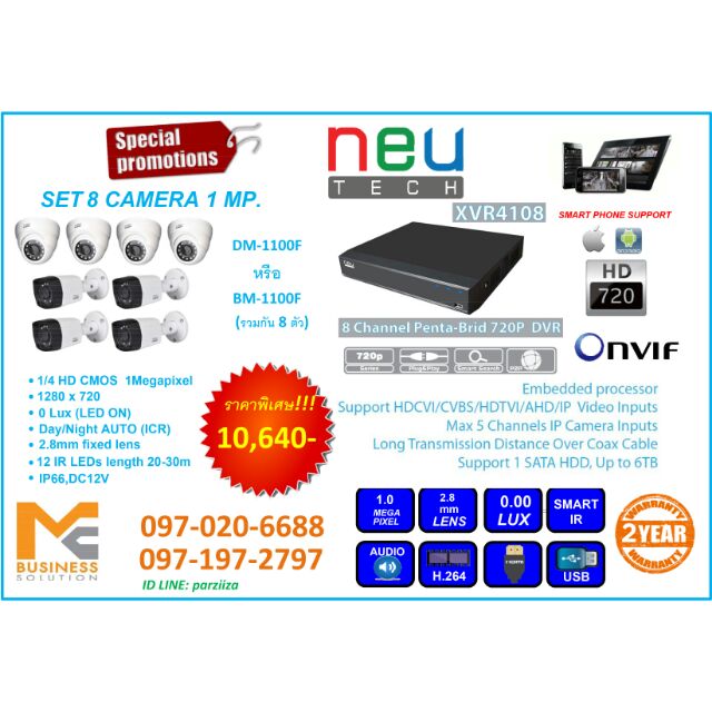 Set 8 Camera 1MP. CCTV Camera