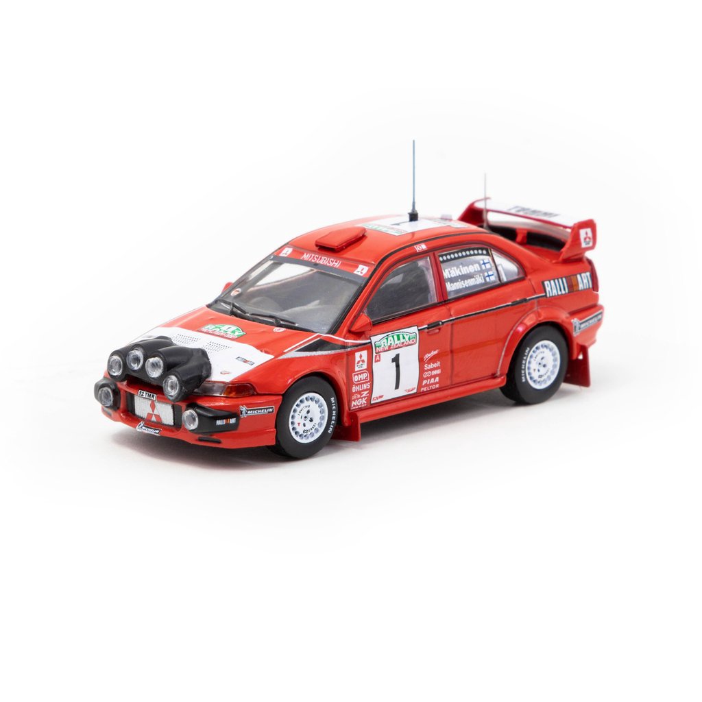 Tarmac Works 1/64 : T64-021-99NZD : Mitsubishi Lancer Evolution VI New Zealand Rally 1999 #1 Winner