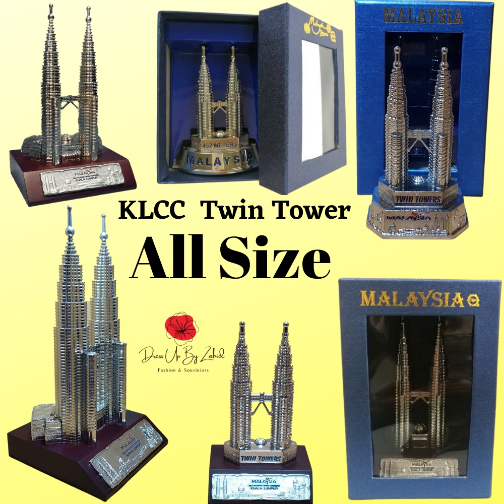 KLCC Petronas Twin Tower โลหะ SOUVENIR ตกแต่งบ้านทั้งหมด SIze คอลเลกชันของที่ระลึก