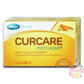 Mega we care Curcare Phytosome 250 mg 30 เม็ด Exp.2023 เมก้า เคอแคร์ สารสกัดจากขมิ้นชันเข้มข้น ในรูปแบบไฟโตโซม