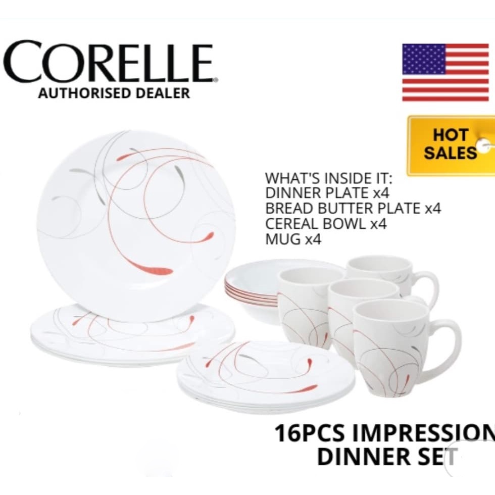 CORELLE ชุดอาหารค่ำ Corelle Impression 16 ชิ้น