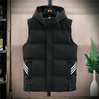 ไซส์ใหญ่ M-8XL  เสื้อกั๊กผู้ชาย  เสื้อกั๊กกันหนาว  เสื้อฮู้ด