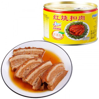 หมู3ชั้นกระป๋อง( Gulong Stewed pork sliced 古龙红烧扣肉 383g) พร้อมส่ง