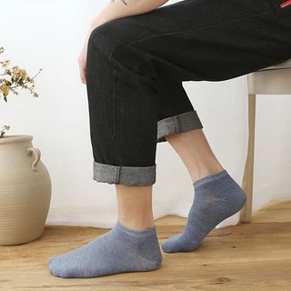 GIANTSHOP ถุงเท้าข้อสั้น ถุงเท้าสีพื้น 11 สี Unisex (N-1411)