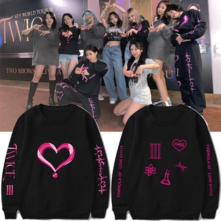 Twice 4TH WORLD TOUR III เสื้อกันหนาว คอกลม แบบสวมหัว สไตล์เดียวกัน