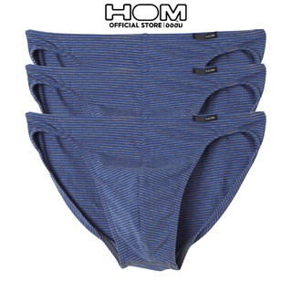 HOM (ออฮ์ม) รุ่น 401486-1160 packs 3 กางเกงในชาย Micro Briefs ผ้าCotton สัมผัสนุ่ม ใส่สบาย มีความยืดหยุ่น รูปทรงกระชับ