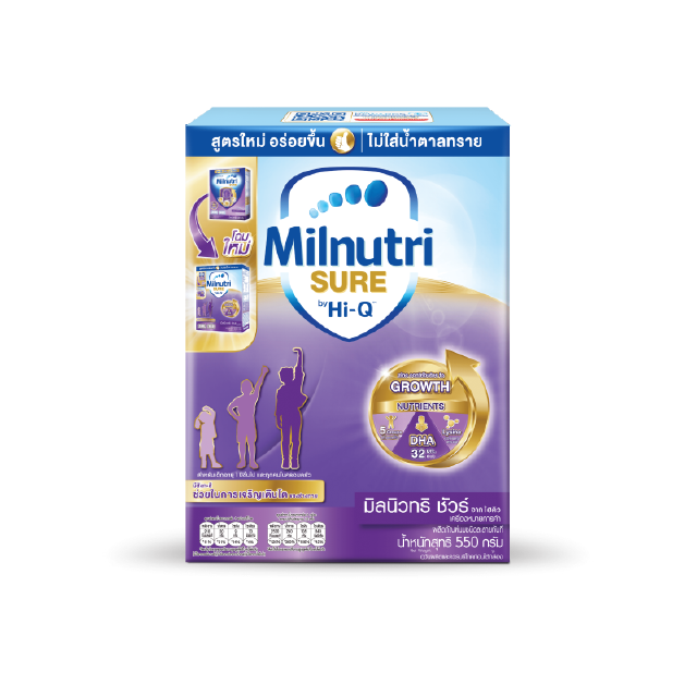 [นมผง] มิลนิวทริ ชัวร์ รสจืด 550 กรัม Milnutri Sure