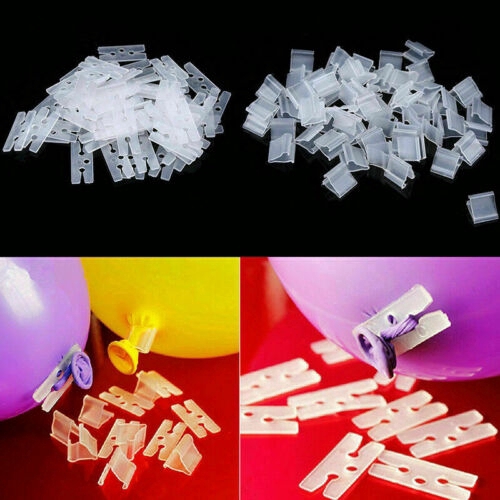 100pcs Balloon Clips Ties H & V Shape for Birthday Party Supplies Wedding Decor