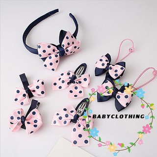 NTB-7 ชิ้น / ชุดเด็กน่ารักเด็กทารกเด็กวัยหัดเดิน Bow Barrette ผมอุปกรณ์เสริม Headwear