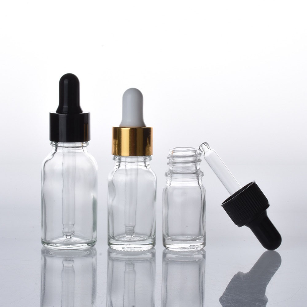 ขวดแก้วสีใส YB18-PURE*20ml หัวบีบหัวหยดสีทอง ขวดเซรั่ม ขวดแบ่ง dropper หัวดรอปเปอร์ ขวดทดลอง