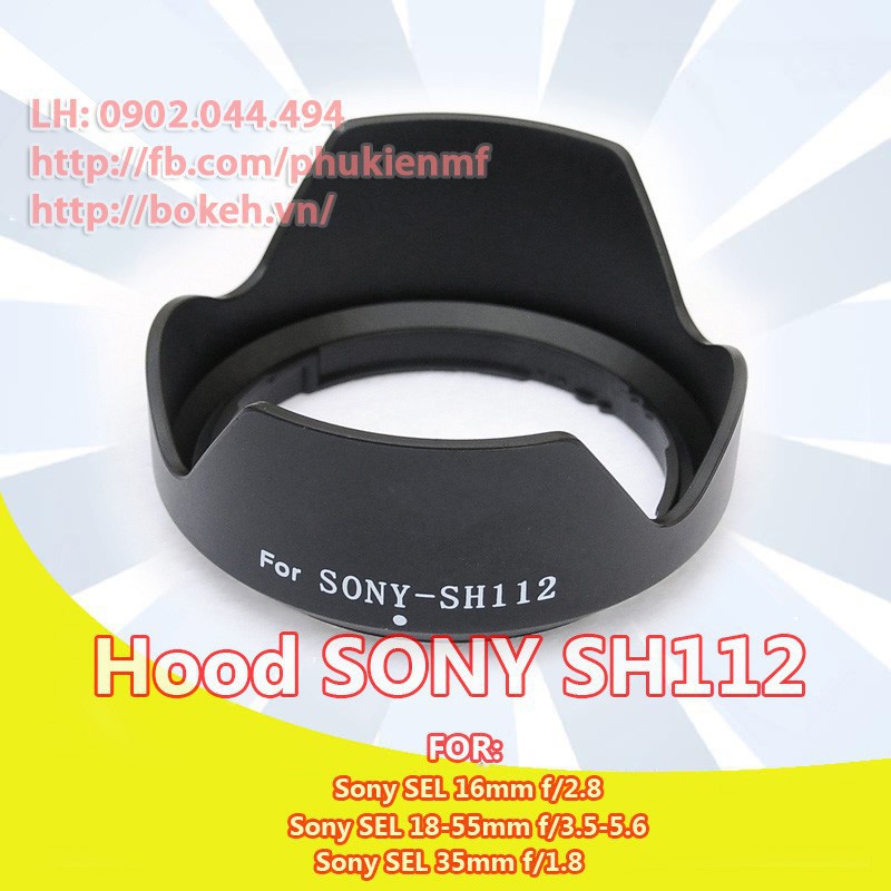 ฮูด SH112/ฮูด ALC-SH112 สําหรับเลนส์ Sony SEL 16/2.8, SEL 18-55/3.5-5.6, SEL 35f1.8