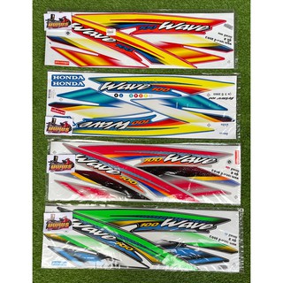 สติ๊กเกอร์ WAVE100R เวฟ100 ปี2003 รุ่น2 (เคลือบเงาแท้)