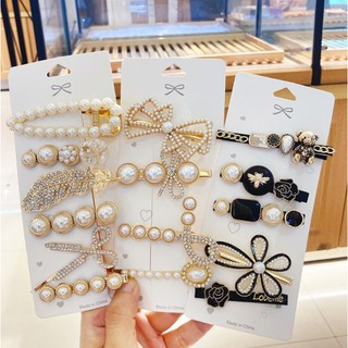 ✨พร้อมส่งจากไทย เซตกิ๊บติดผม กิ๊บติดผม กิ๊บติดผมประดับมุก กิ๊บเกาหลี หลากสี คละแบบ สไตล์เกาหลี  🚚จัดส่งไว