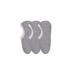Dsox ถุงเท้าข้อกุดชาย (มีซิลิโคน) 6คู่ - สีเทา