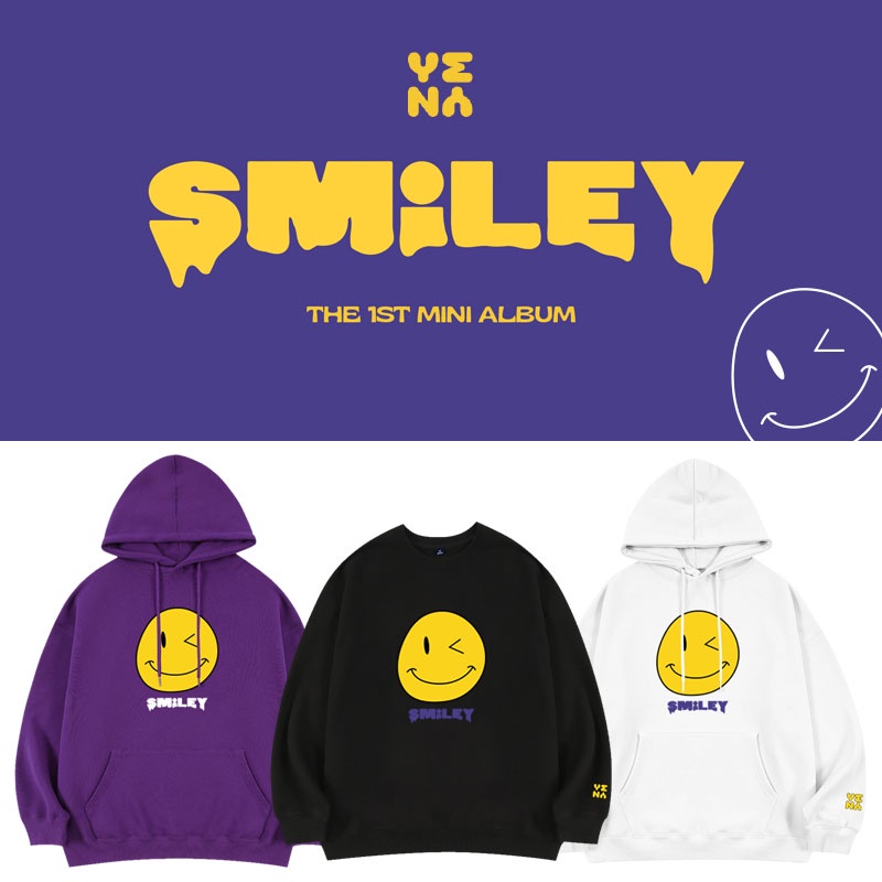 CHOI YENA SMiLEY Hoodie เสื้อกันหนาวเสื้อแขนยาว Baju Kpop ผ้าฝ้ายอัลบั้ม IZONE IZ * ONE