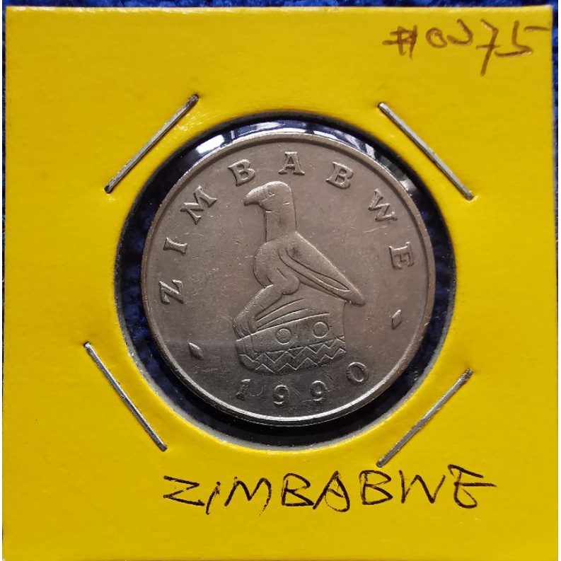 เหรียญ​หมุนเวียน​ ซิมบับเว​ Zimbabwe 50 Cents  ใช้แล้ว​ # 0275
