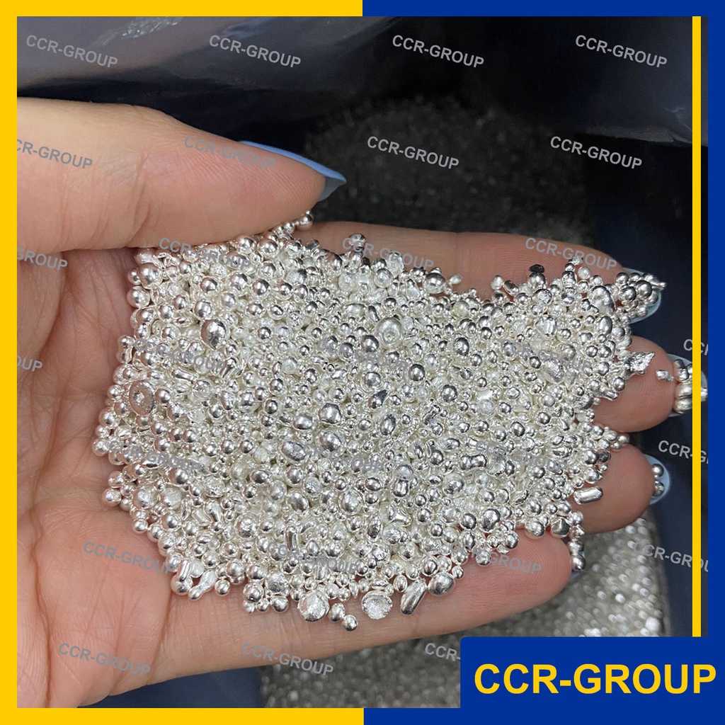 เม็ดเงินนอกบริสุทธิ์ เม็ด 100 เล็กสวย ขาว สะอาด 100% สามารถนำไปใช้ผสมต่อ ใช้หล่อพระ ได้ตามอัตราส่วน