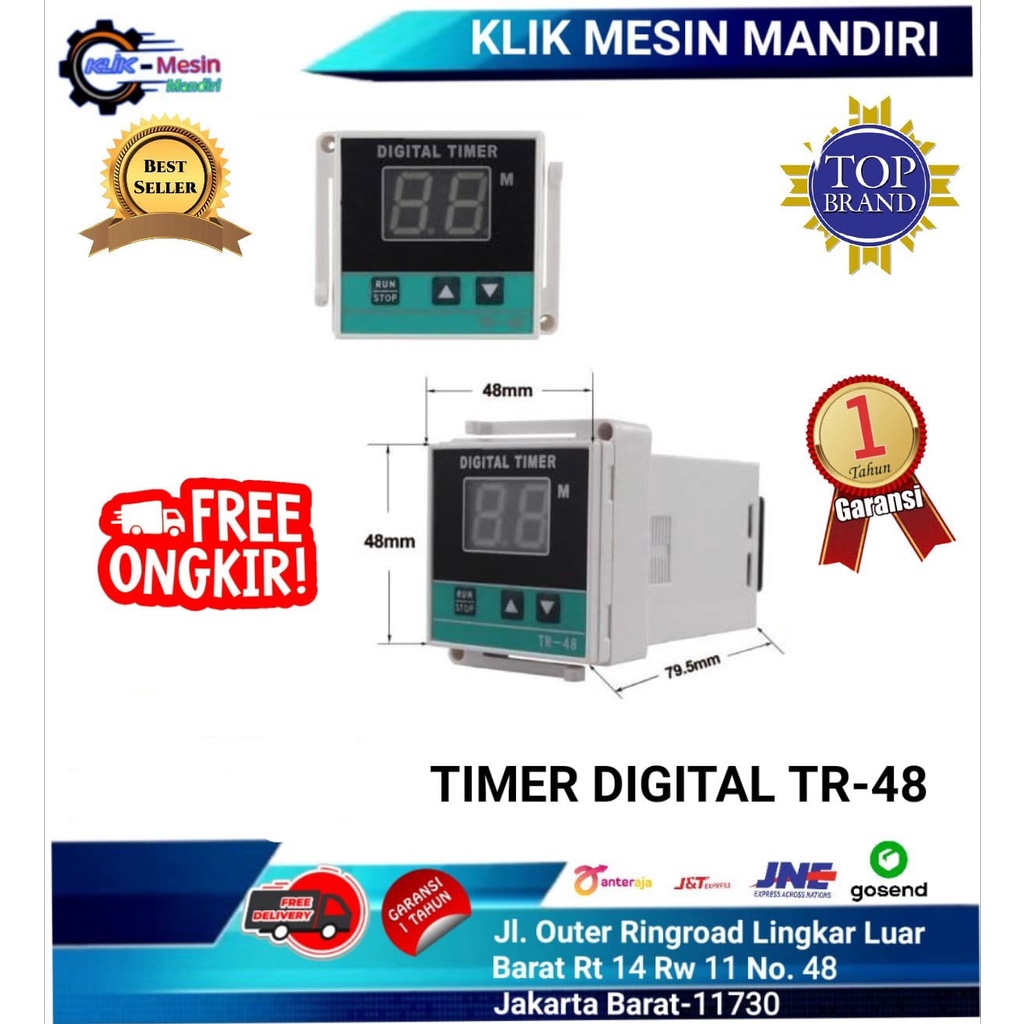 Tr-48 Gas Deck Oven Digital Timer อะไหล่เตาอบแก๊สอัตโนมัติ