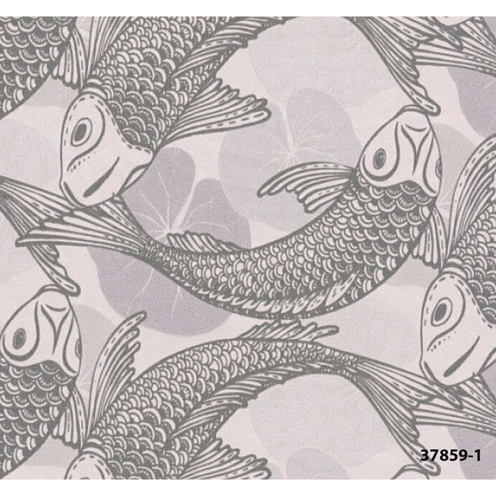 MDwallpaperวอลเปเปอร์ติดผนังชนิดทากาว METROPOITAN V.2 ลายปลา  NO.37859-1