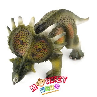 Monkey Toys - โมเดลไดโนเสาร์ Styracosaurus เขียว ขนาด 16.00 CM (จากหาดใหญ่)