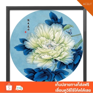 ชุดปักครอสติสลายดอกโบตั๋นขนาด 50X50 ซม .