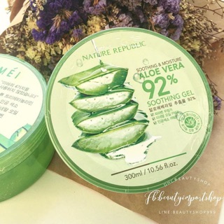 Nature Republic: Aloe Vera 92% Soothing Gel  @350฿- ALOE VERA 92% gel 300ml