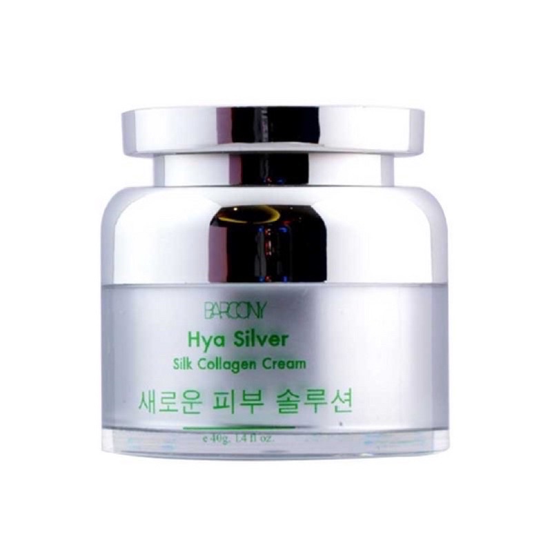 [แท้💯%พร้อมส่ง‼️] Barcony Hya Silver Silk Collagen Cream 40g.