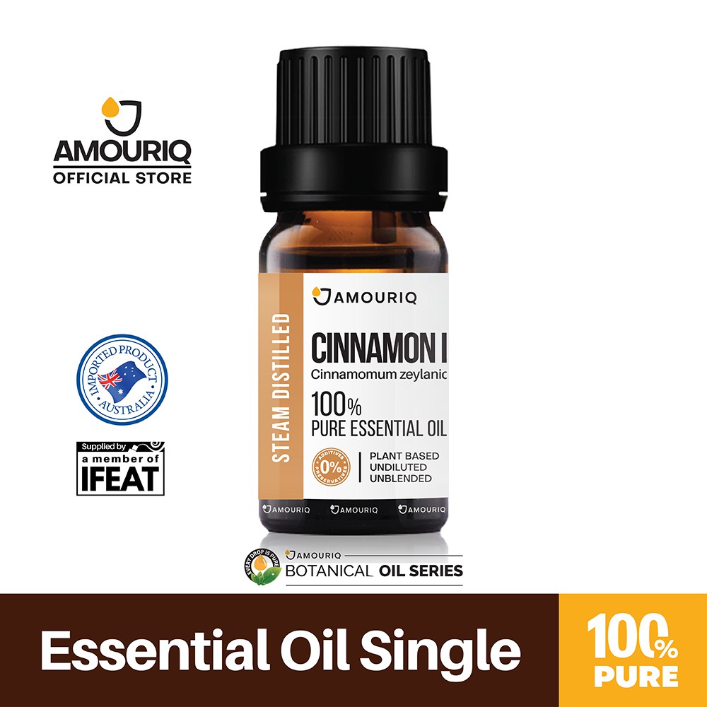 นํ้ามันหอมระเหย อบเชย ใบอบเชยกลั่นไอน้ำ 100% Ceylon True Cinnamon Leaf Essential Oil Steam-Distilled