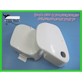 HONDA C100 CA100 C102 C105 C50 C65 C70 C90 CM90 CM91 "WHITE" SIDE COVER SET PAIR (LH&amp;RH) // ฝากระเป๋าข้าง ซ้าย-ขวา สีขาว