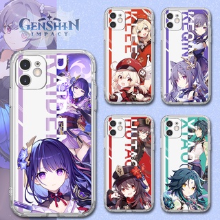 Genshin เคสโทรศัพท์มือถือแบบใส กันกระแทก กันรอยกล้อง ลายธีมเกม สําหรับ iP 13Pro 14 Xs XR 6SPlus