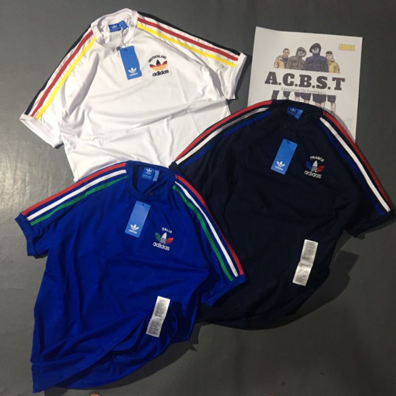 เสื้อยืด Adidas 3 Stripes Germany France & Italy