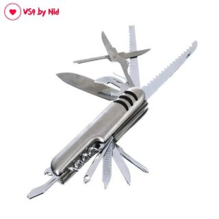 มีดสเตนเลสแบบพกพา STAINLESS STEEL Swiss Pocket Knife