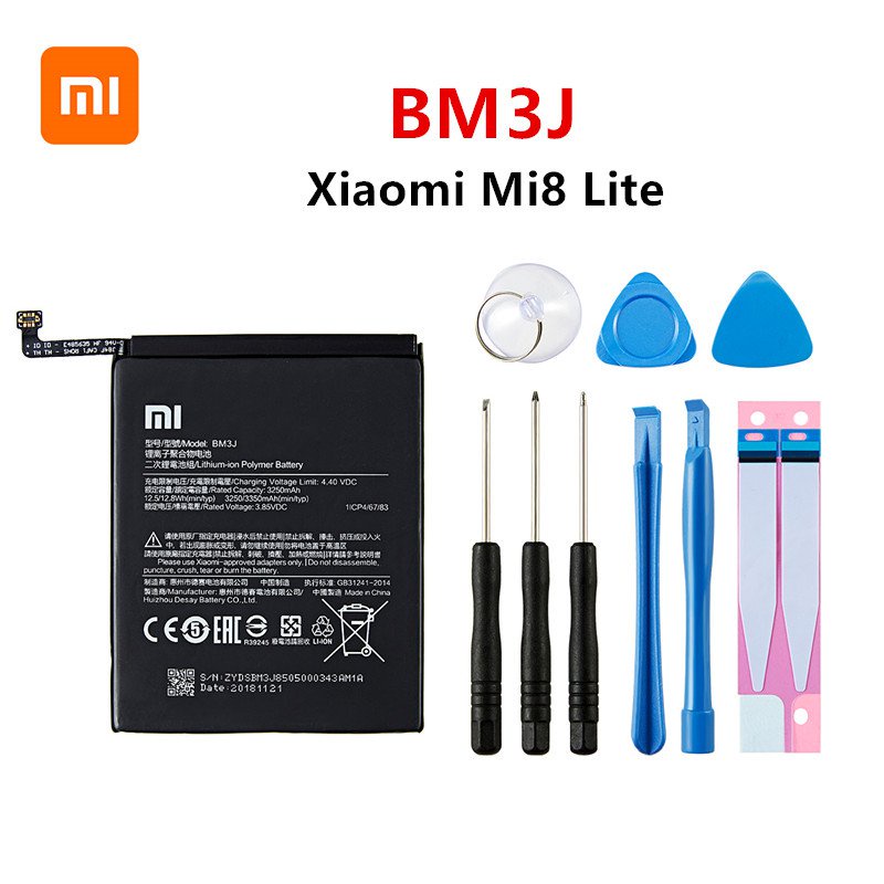 Xiao mi 100% Orginal BM3J 3350mAh Battery For Xiaomi 8 Lite MI8 Lite BM3J High Quality Phone Replace