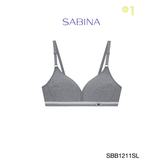 Sabina เสื้อชั้นใน Invisible Wire (ไม่มีโครง) รุ่น Sbn Sport รหัส SBB1211SL สีเทาอ่อน