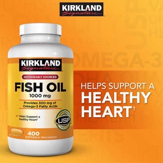 Kirkland Signature Fish Oil 1000 mg., 400 Softgels พร้อมส่ง