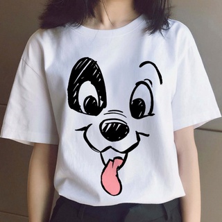 เสื้อยืด พิมพ์ลายกราฟิก Disney 101 Dalmatians น่ารัก สําหรับผู้ชาย และผู้หญิง