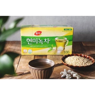 ชาเกาหลี Brown Rice Green Tea, ชาเขียวเกาหลีผสมชาข้าวกล้องคั่วเกาหลี ขนาด 50ซอง,100 ซอง ยี่ห้อ Dongseo