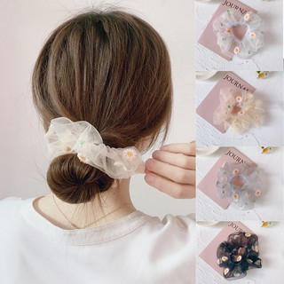 CICI ยางรัดผมโดนัท ยางรัดผม Korea Cute Flowers Hair Accessories Elastic Hair Rope